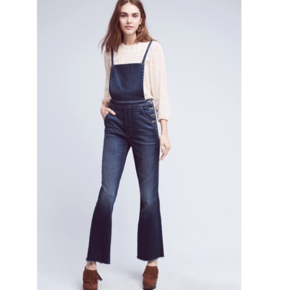 MOTHER The Swooner Weekender Flared Overalls